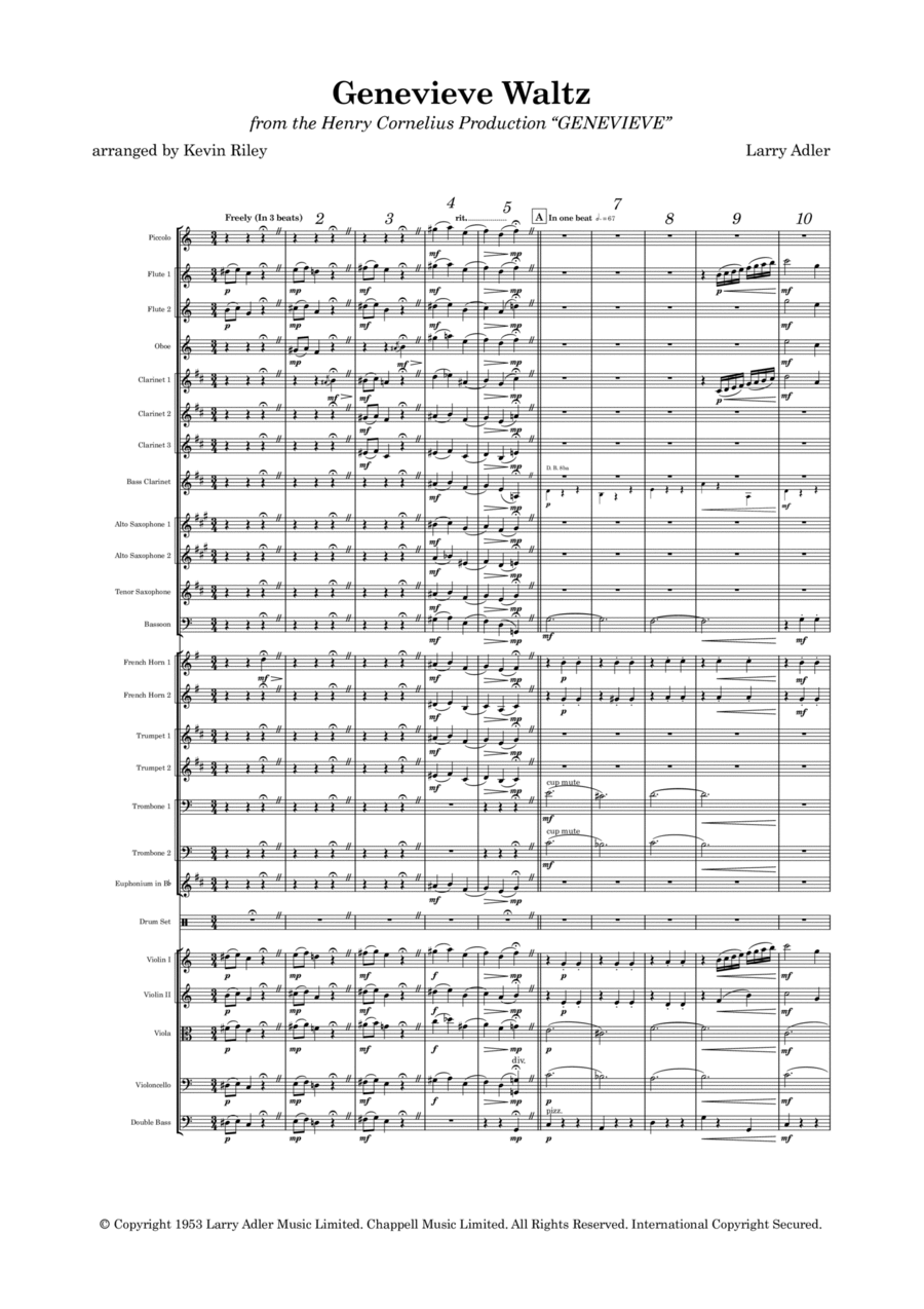 Genevieve Waltz Full Orchestra scores gallery preview page 1
