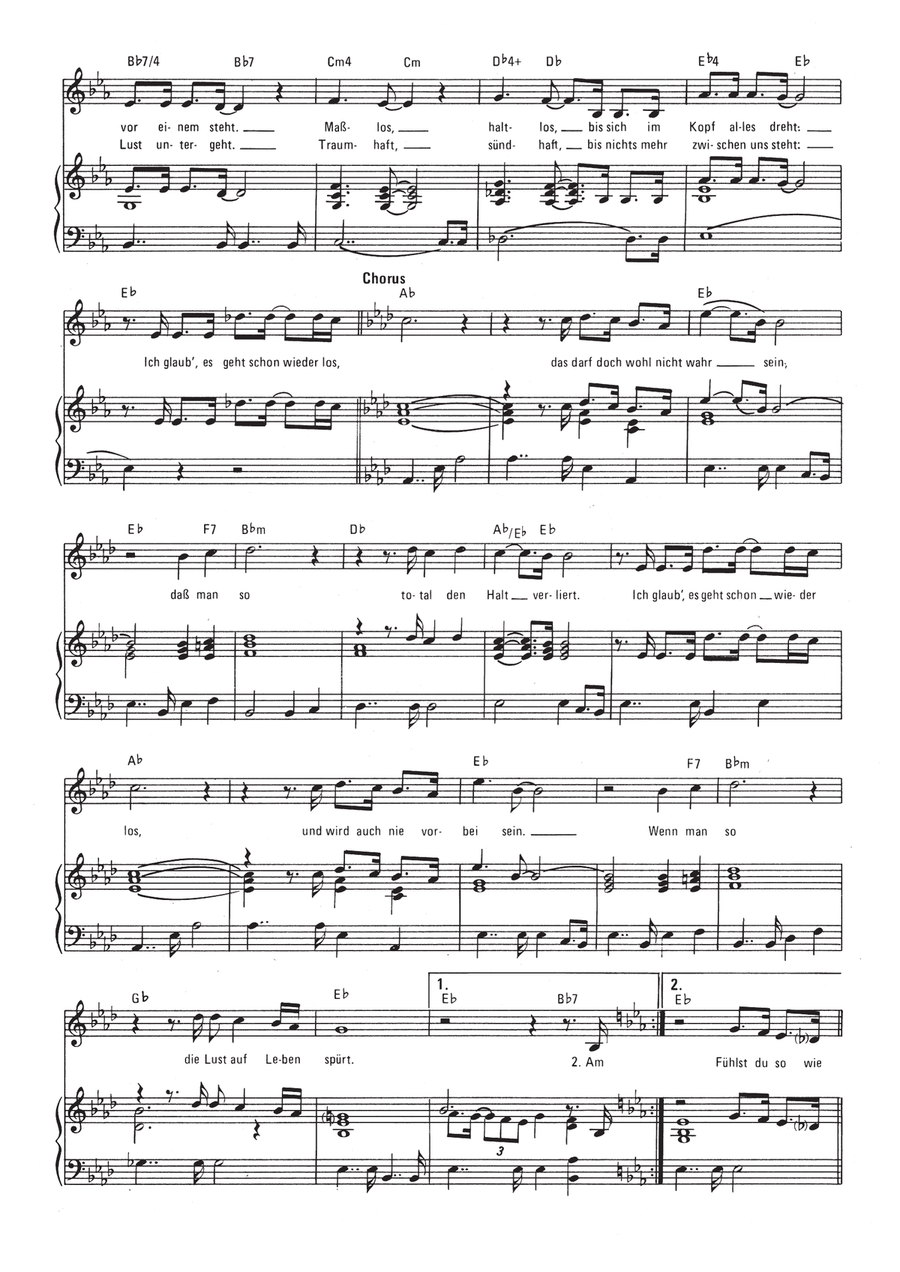 Ich glaub' es geht schon wieder los Voice - Digital Sheet Music page 4