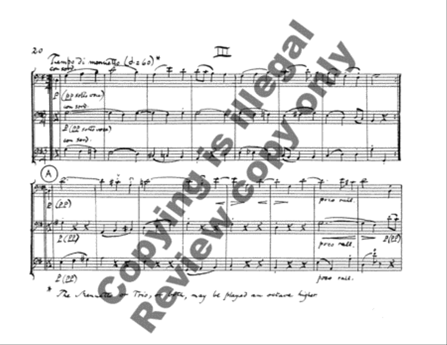 Divertimento for Three Double Basses (Score)