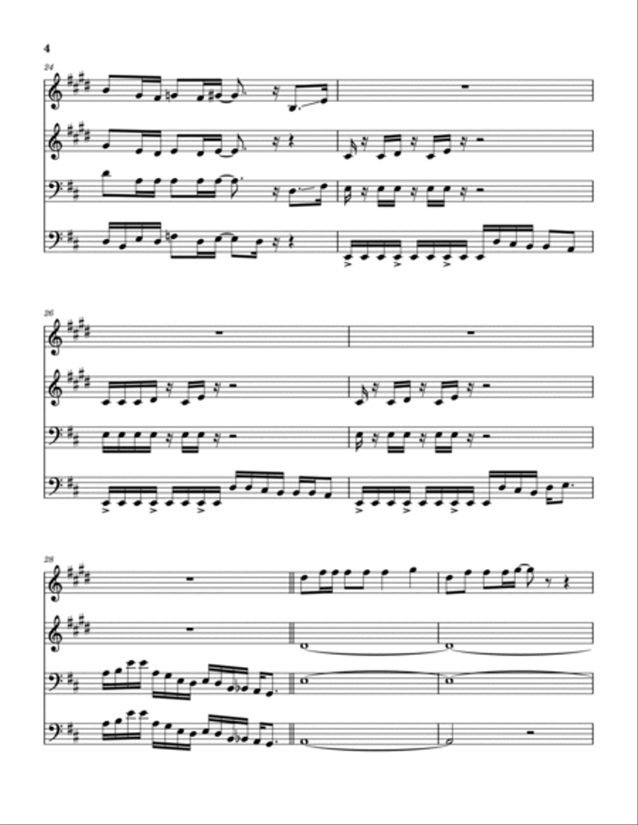 Funk 50 Brass Quartet scores gallery preview page 5