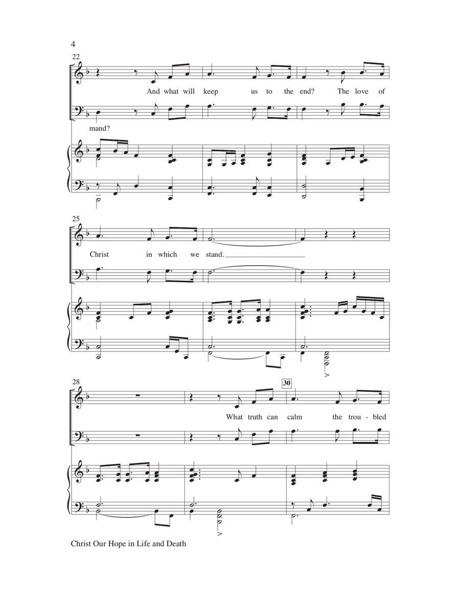 Christ Our Hope in Life and Death 4-Part scores gallery preview page 4