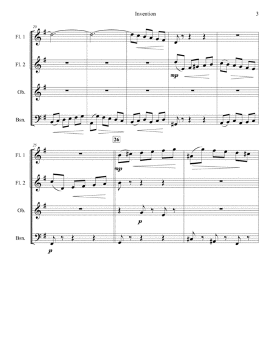 Invention Invention Woodwind Quartet scores gallery preview page 3