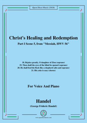 Book cover for Handel-Messiah,HWV 56,Part I,Scene 5,for Voice and Piano