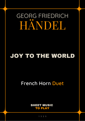 Joy To The World - French Horn Duet (Full Score and Parts)