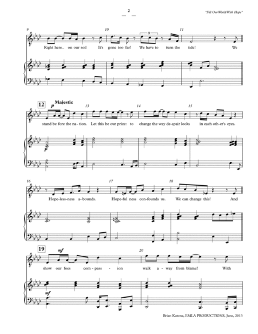 Fill Our World With Hope Voice scores gallery preview page 2