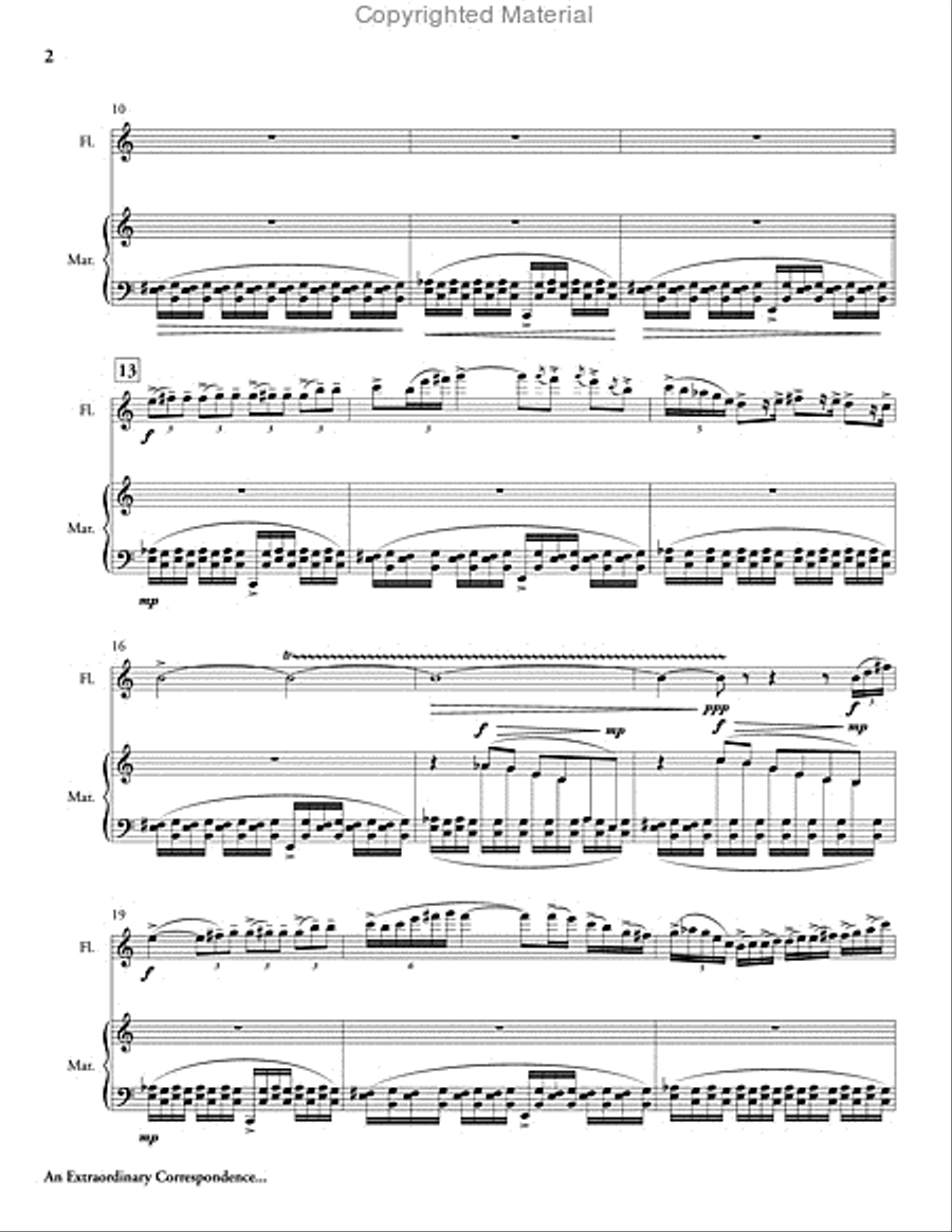Extraordinary Correspondence, An (score & parts) Flute scores gallery preview page 3