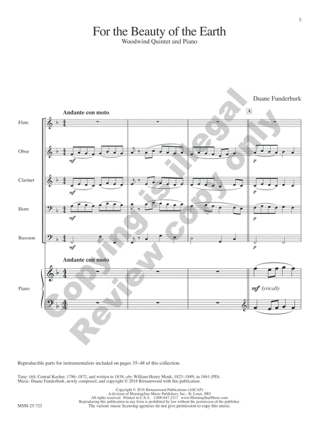 Three Sacred Settings for Woodwind Quintet and Piano image number null