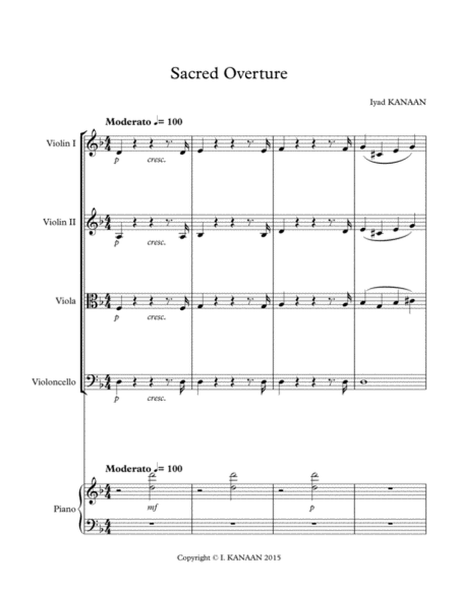 Sacred Overture for piano quintet image number null