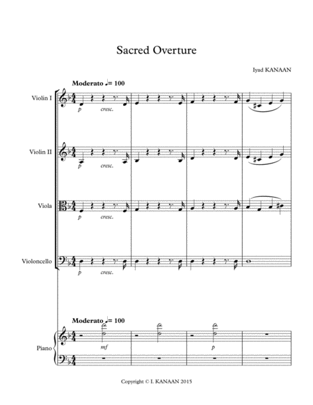 Sacred Overture for piano quintet image number null