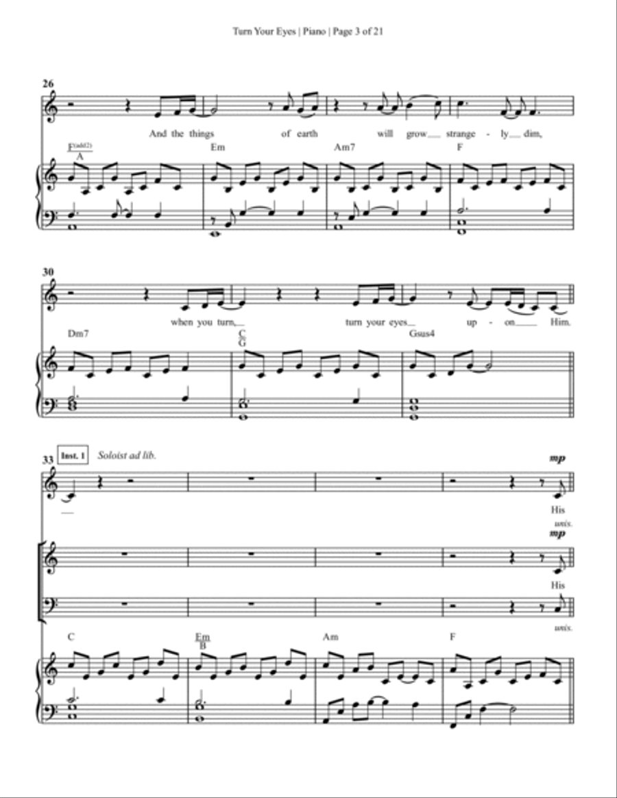 Turn Your Eyes 4-Part scores gallery preview page 4