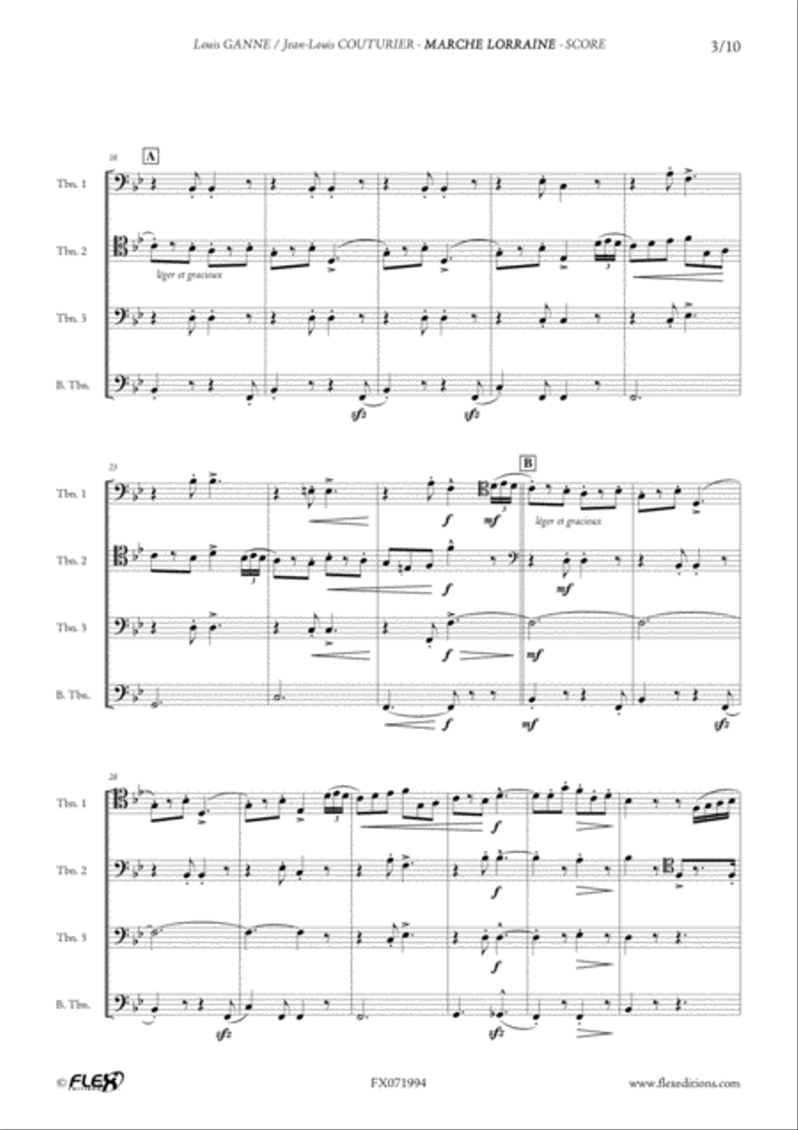 Marche Lorraine Trombone Quartet scores gallery preview page 3