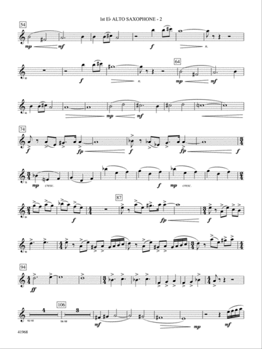 [Jungst]aposed: E-flat Alto Saxophone Concert Band scores gallery preview page 2