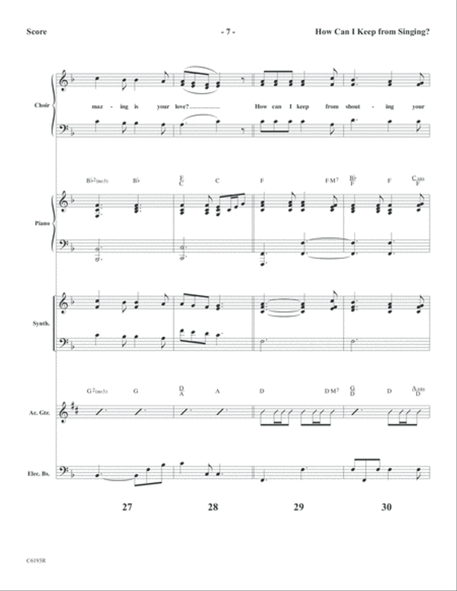 How Can I Keep From Singing? Choir scores gallery preview page 8