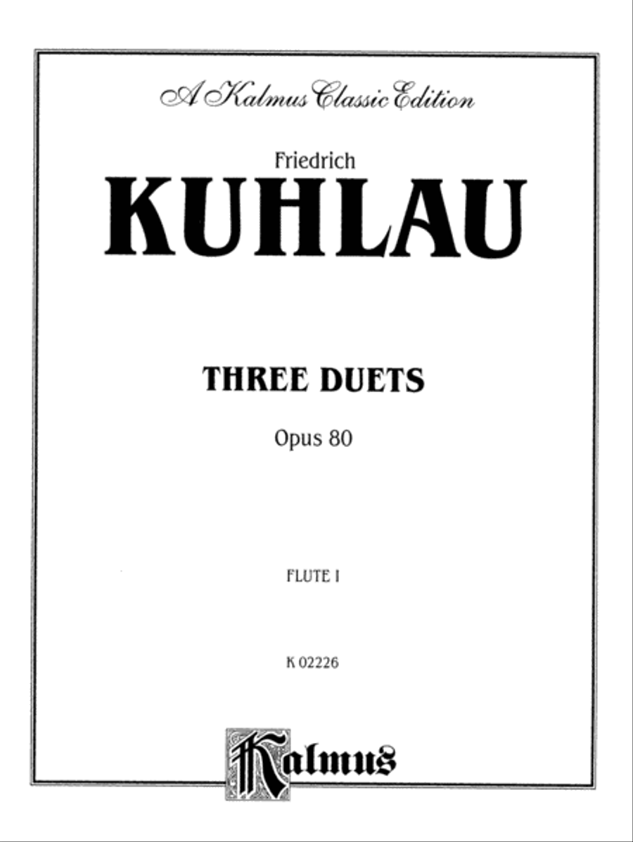 Three Duets Op 80 - 2 Flutes