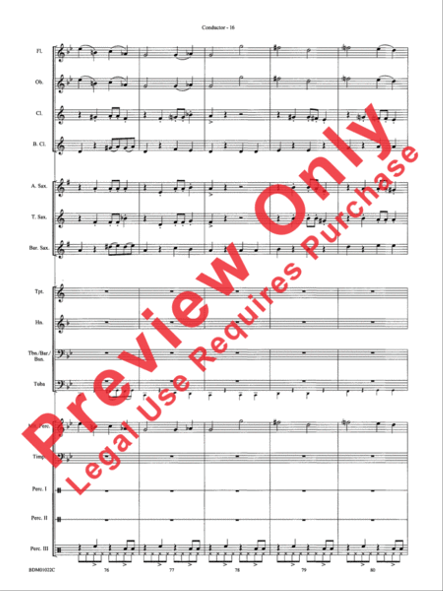 Dark Adventure Concert Band scores gallery preview page 18
