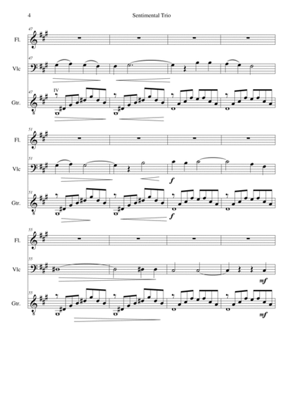 Sentimental Trio for flute, cello and guitar image number null