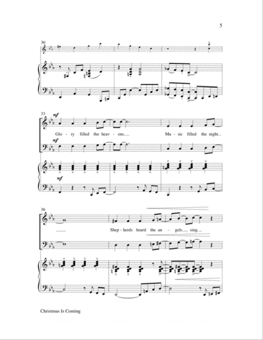 Christmas Is Coming Christmas Is Coming Choir scores gallery preview page 5