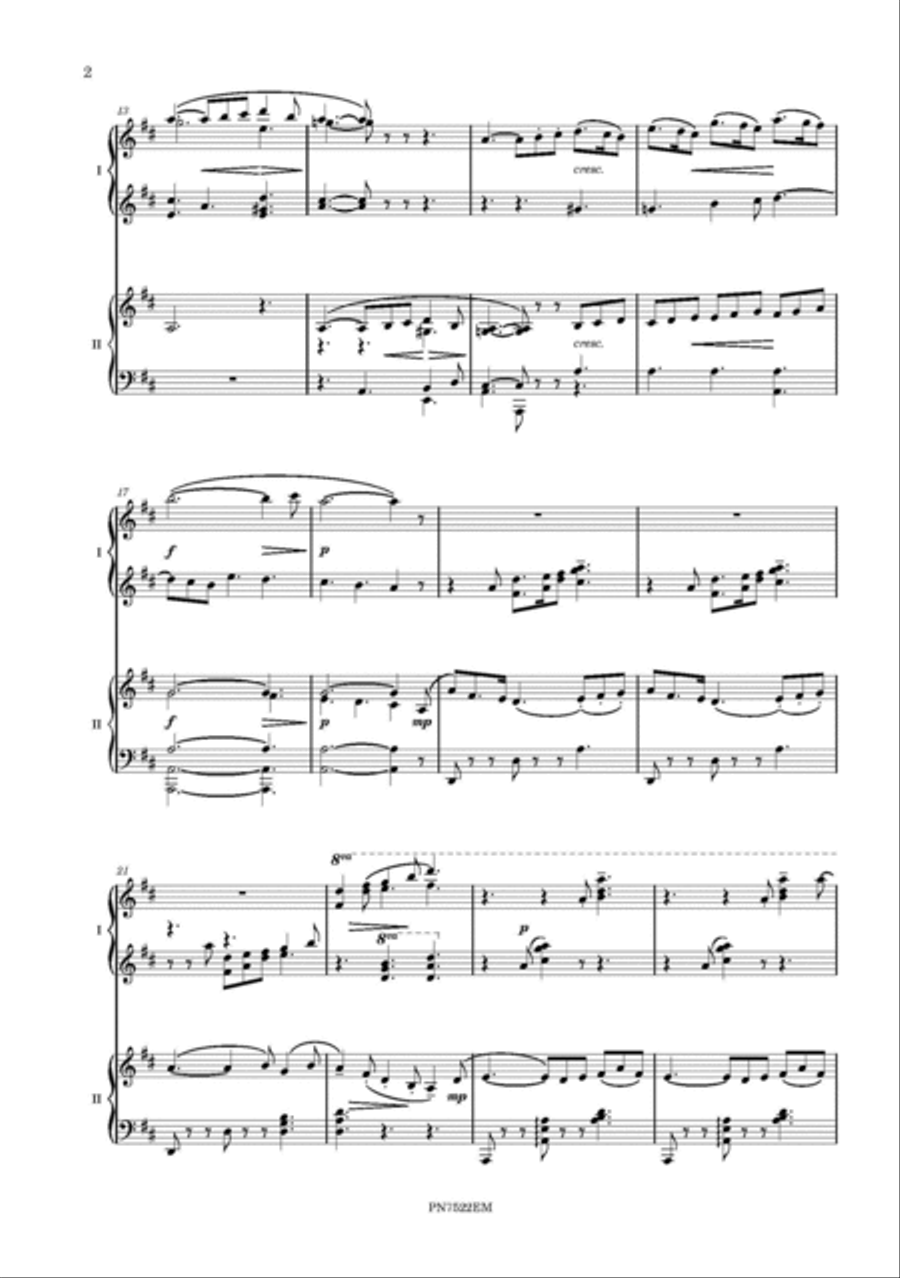 Lyrische Pastorale for Piano 4 Hands Piano Duet scores gallery preview page 3
