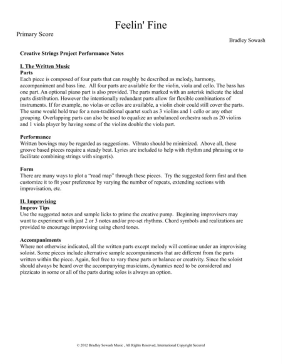 Feelin' Fine - Creative Strings String Orchestra scores gallery preview page 3