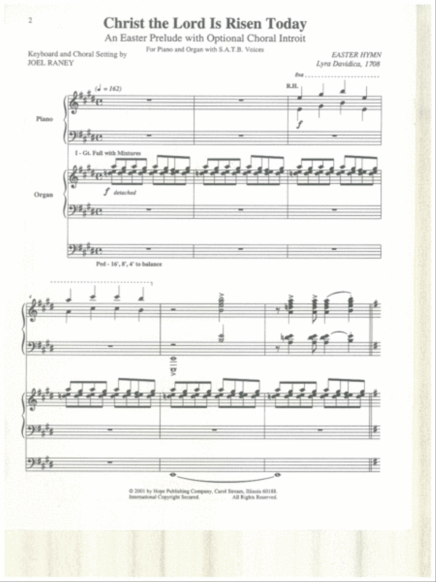 Christ the Lord Is Risen Today 4-Part scores gallery preview page 3
