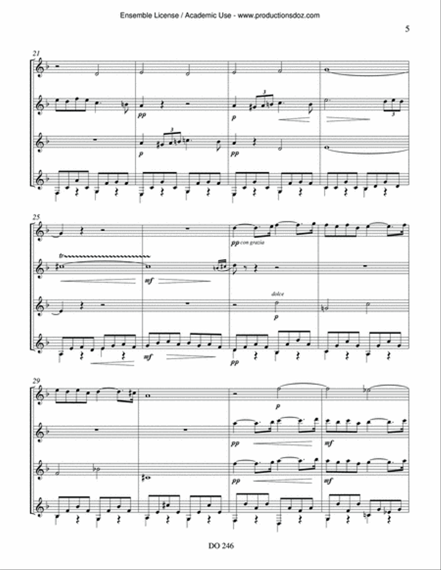 Pavane & Sicilienne Guitar Ensemble scores gallery preview page 5