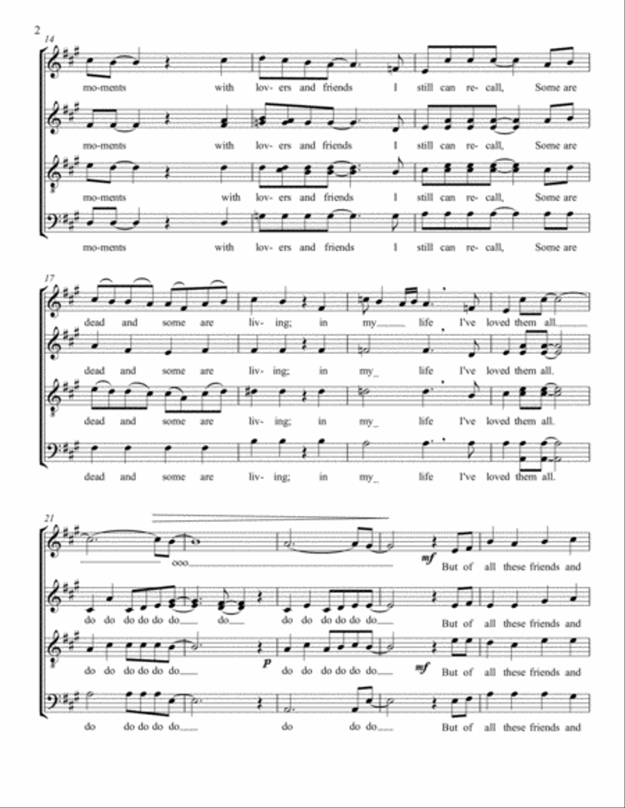 In My Life In My Life 4-Part scores gallery preview page 2