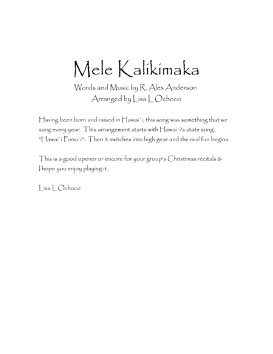 Mele Kalikimaka Flute Quartet scores gallery preview page 4
