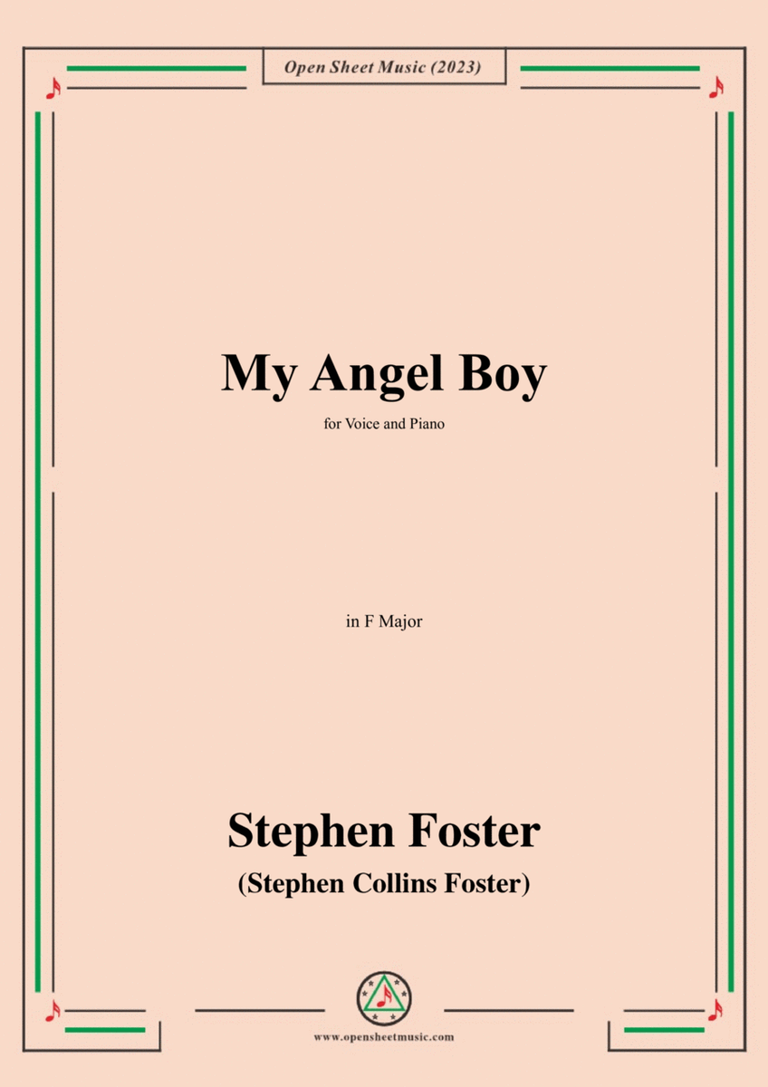S. Foster-My Angel Boy,in F Major
