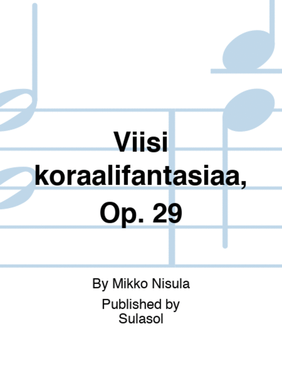 Viisi koraalifantasiaa, Op. 29 Baritone Voice scores gallery preview page 1