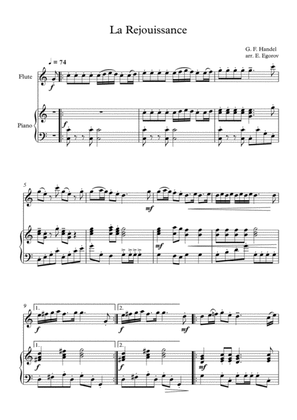 La Rejouissance, George Frideric Handel, For Flute & Piano