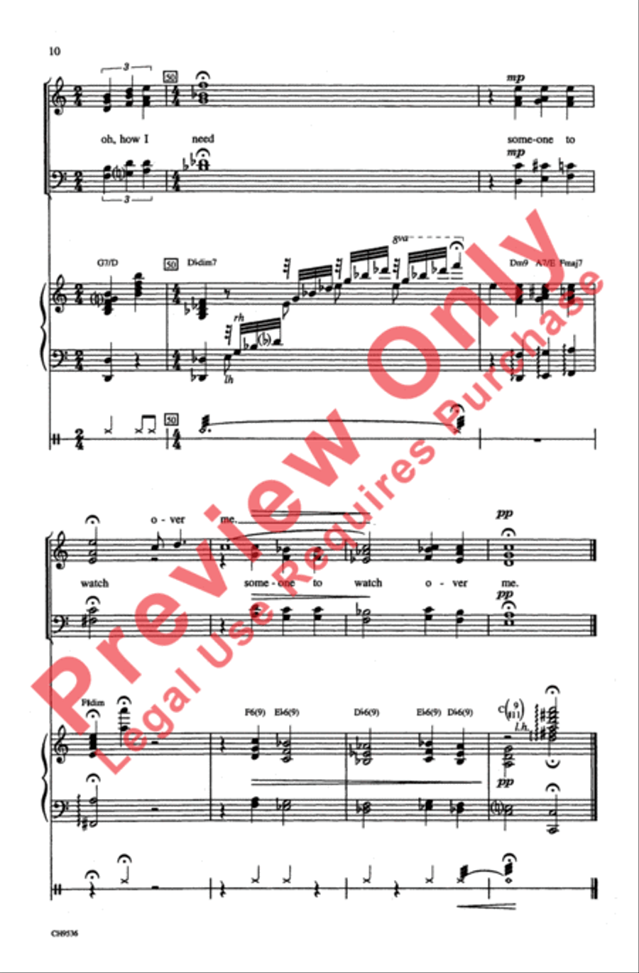 Someone to Watch Over Me 4-Part scores gallery preview page 9
