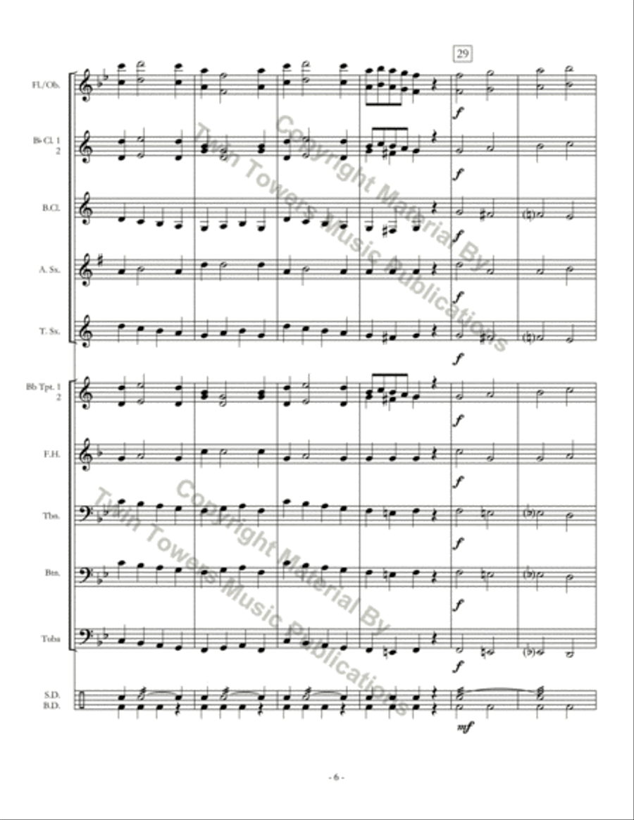 Pebblebrook March Pebblebrook March Concert Band scores gallery preview page 7
