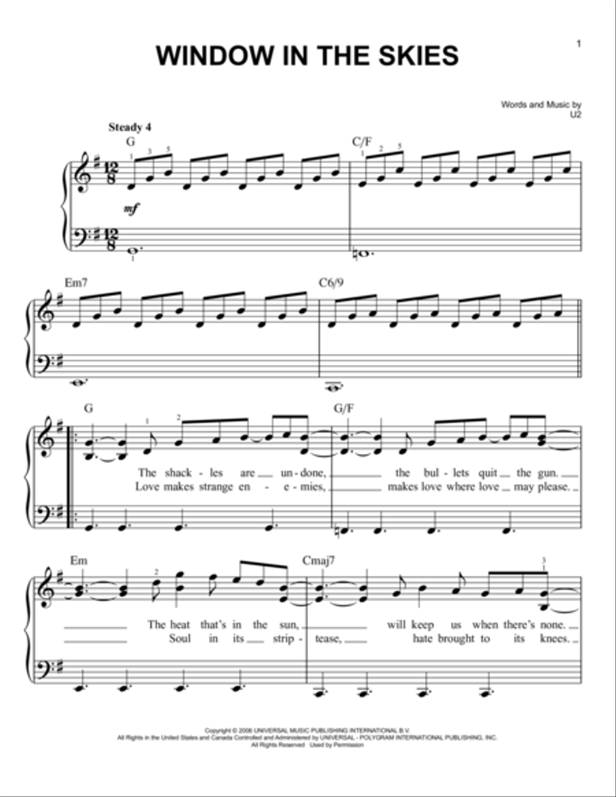 Window In The Skies Voice scores gallery preview page 1