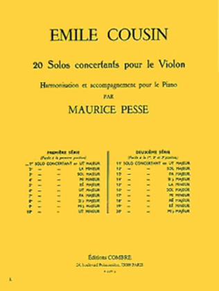 Book cover for Solo concertant No. 1 en Ut maj.
