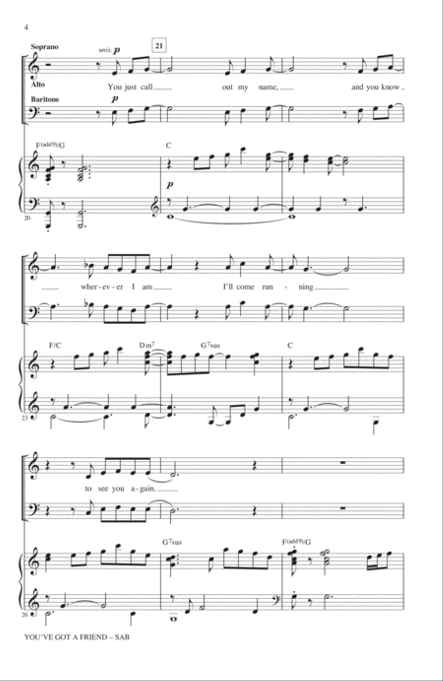 You've Got A Friend (arr. Mac Huff) 3-Part scores gallery preview page 3