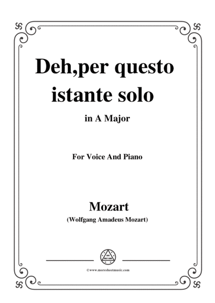 Mozart-Deh,per questo istante solo,from 'La Clemenza di Tito',in A Major,for Voice and Piano image number null