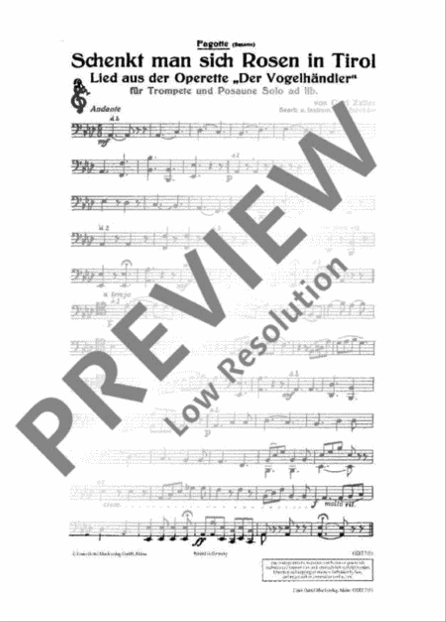 Schenkt man sich Rosen in Tirol Concert Band scores gallery preview page 17