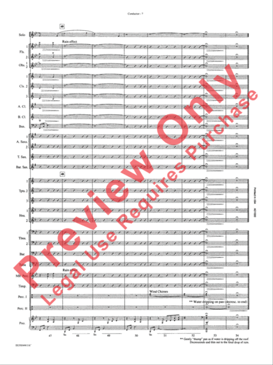 In a Gentle Rain Concert Band scores gallery preview page 9