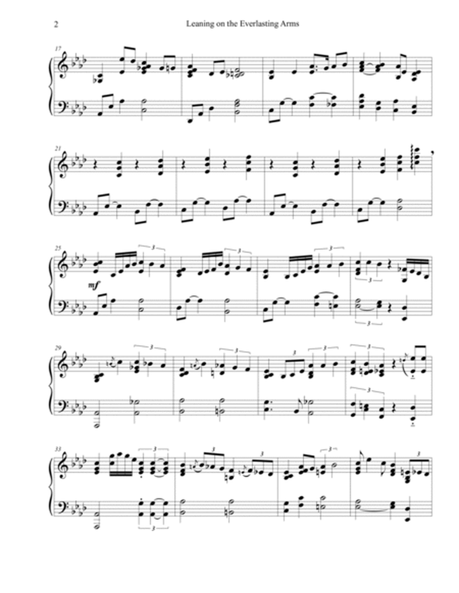 Leaning on the Everlasting Arms (Hymn Arrangement for Advanced Solo Piano in "Father's Love") image number null