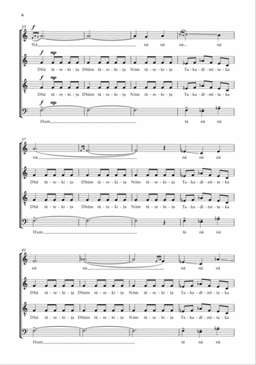 TaReKiTa 4-Part scores gallery preview page 5