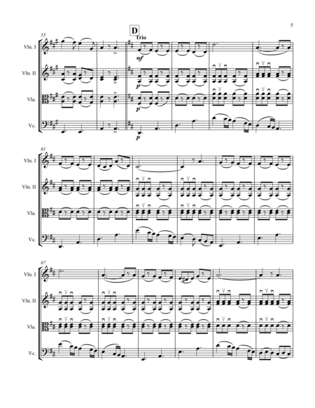 Jack Tar (March) for String Quartet image number null