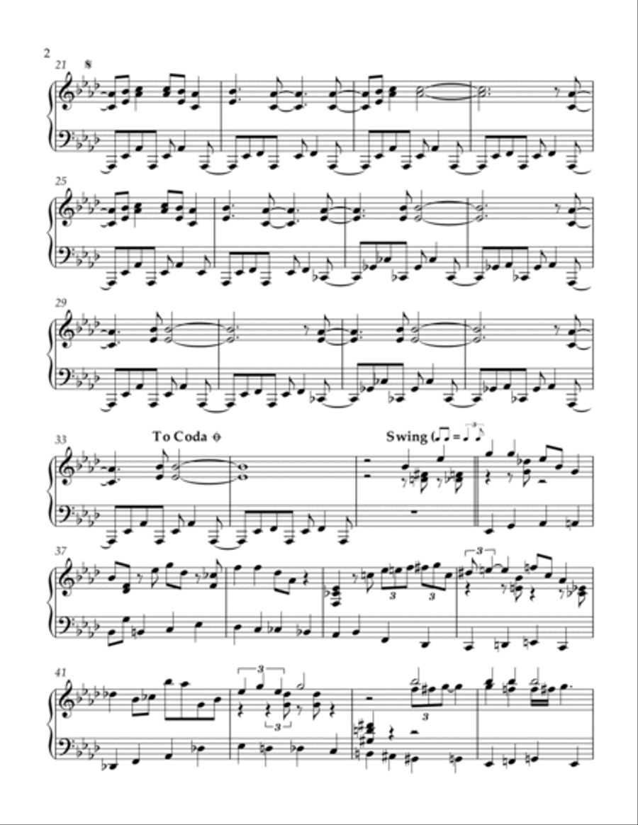 Linus And Lucy Piano Solo scores gallery preview page 2