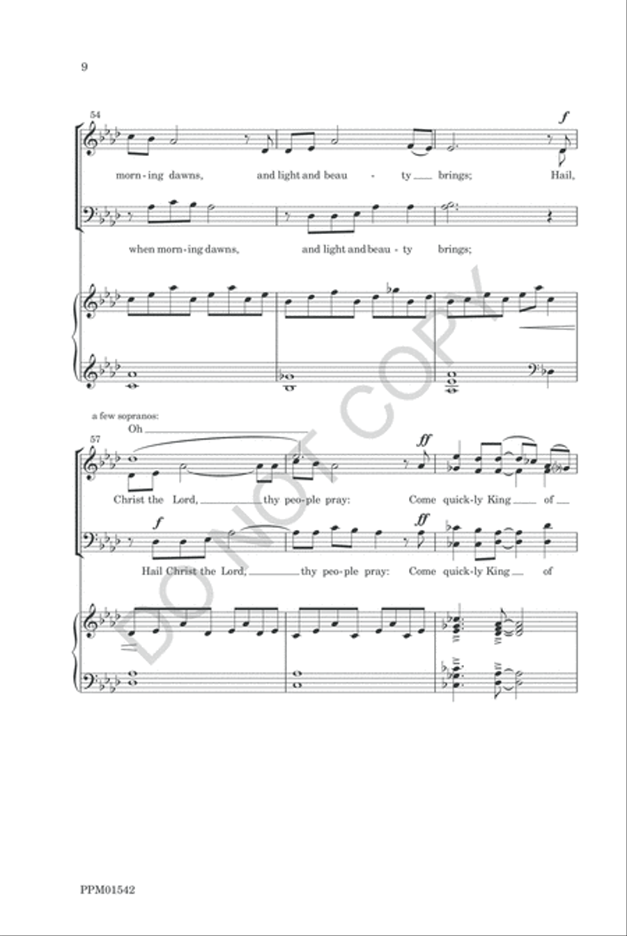 The King Shall Come 4-Part scores gallery preview page 11
