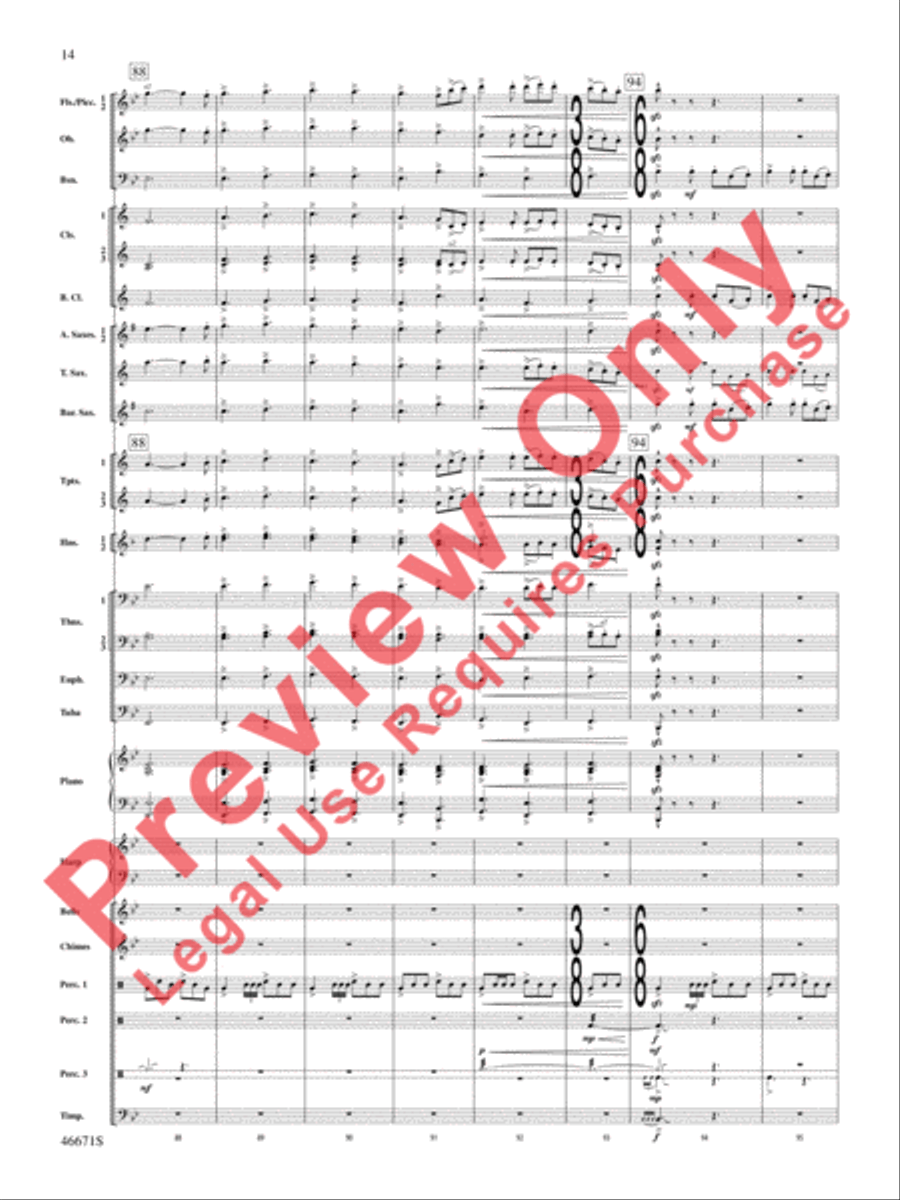 Celtic Wedding Concert Band scores gallery preview page 15