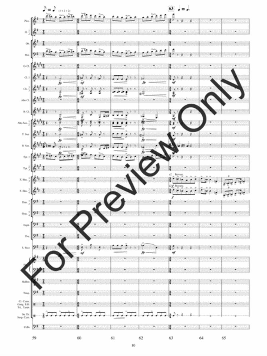 Festival Variations Concert Band scores gallery preview page 13