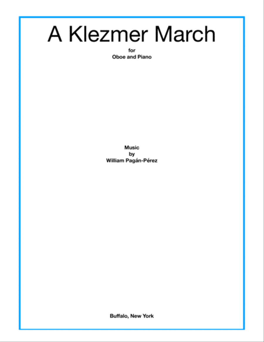 A Klezmer March for Oboe and Piano