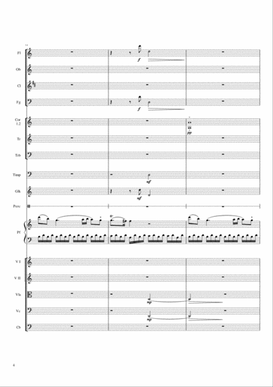 Concerto Semplice - Mozart’s Simple Sonata arranged as a concerto by Edvard Grieg and Paul Cowell Full Orchestra scores gallery preview page 6