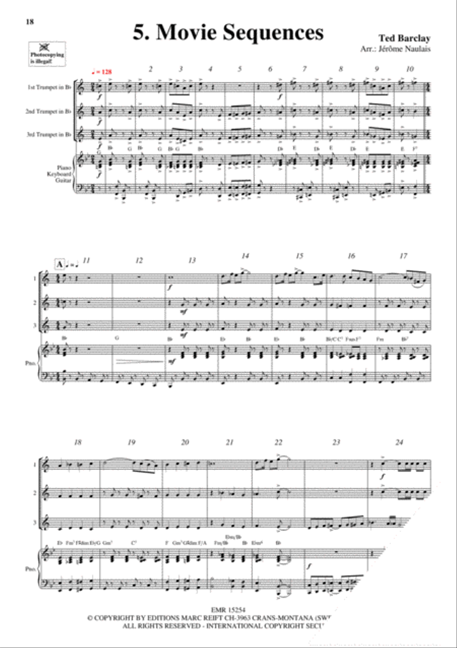 3 Trumpets & Piano Vol. 10 Trumpet Trio scores gallery preview page 7
