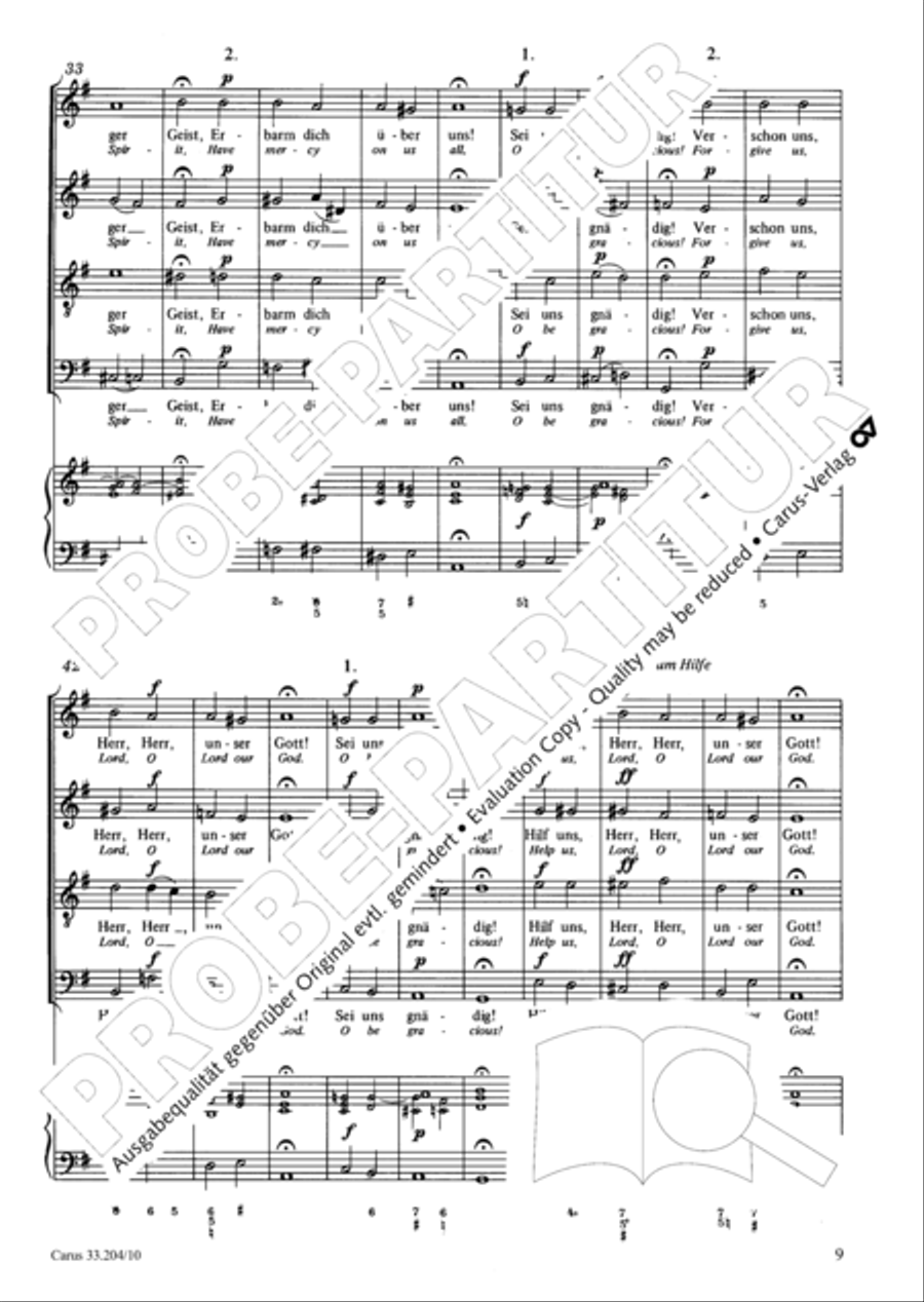 Lord of all, be merciful (Die alte Litanei 1) 4-Part scores gallery preview page 10