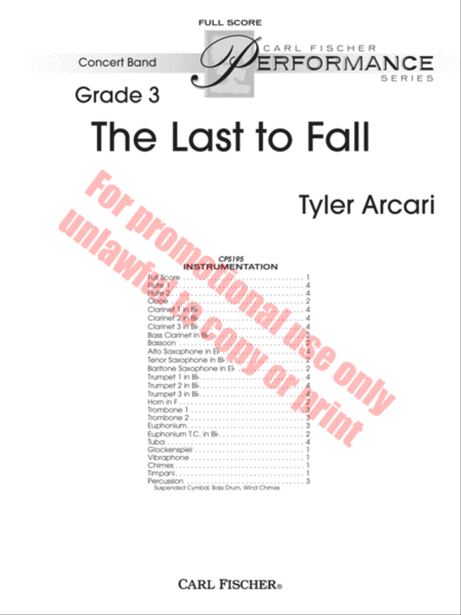 The Last to Fall Concert Band scores gallery preview page 2
